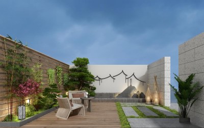 新中式居家庭院3D模型下载